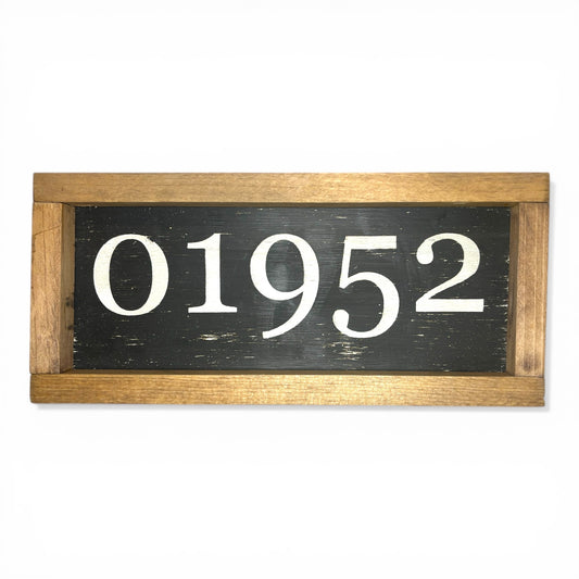 01952 Hand-Painted Zip Code Sign | Salisbury MA | Coastal Artisan Decor