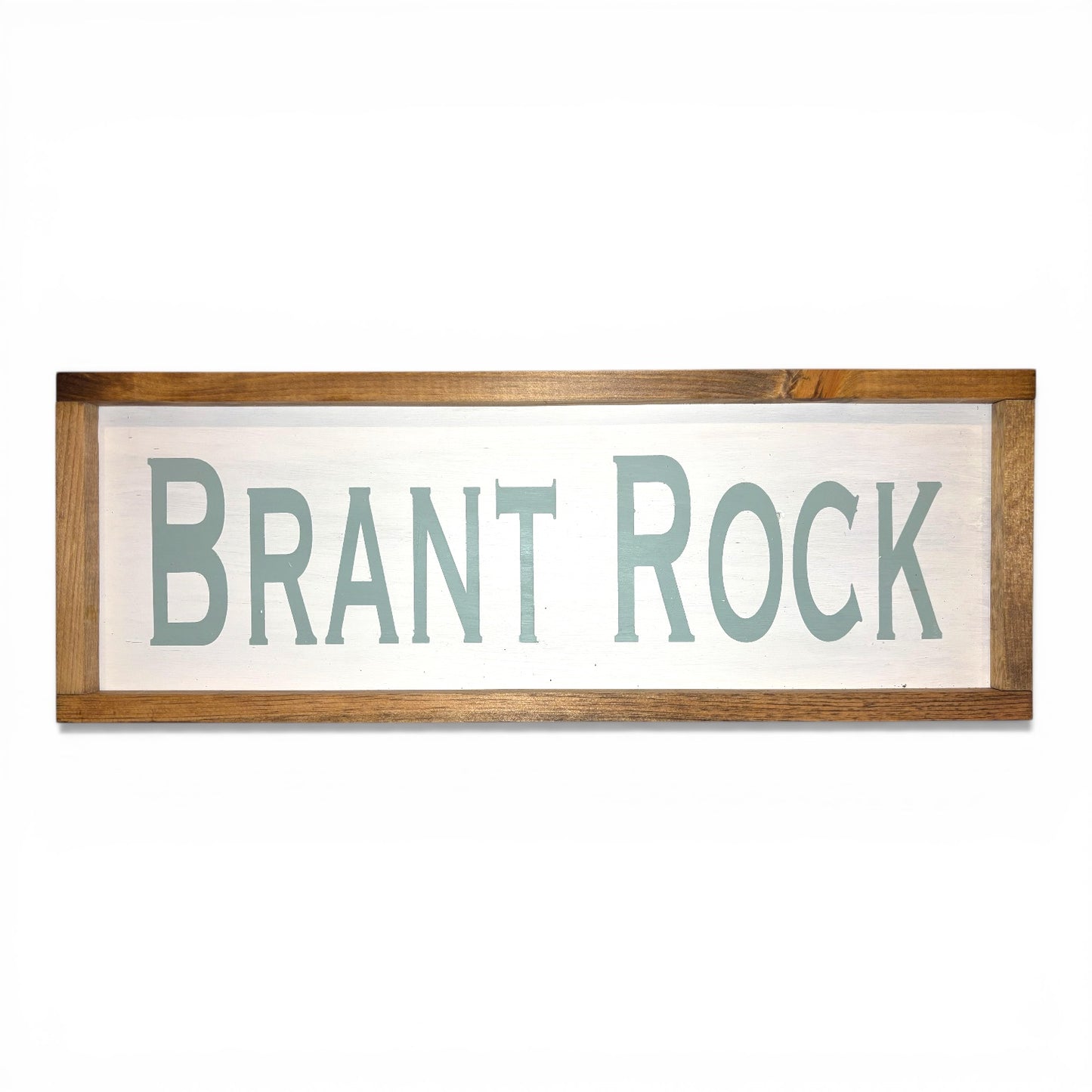 Brant Rock Hand-Painted Wooden Sign | Coastal Artisan Decor
