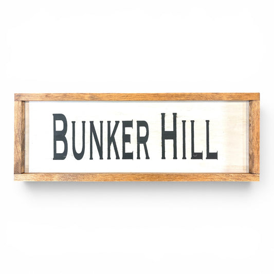 Bunker Hill Hand-Painted Wooden Sign | Coastal Artisan Decor