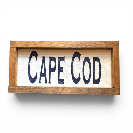 Cape Cod Hand-Painted Wooden Sign | Cove Size | Coastal Artisan Decor