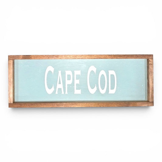 Cape Cod Hand-Painted Wooden Sign | Coastal Artisan Decor