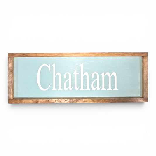 Chatham Hand-Painted Wooden Sign | Coastal Artisan Decor