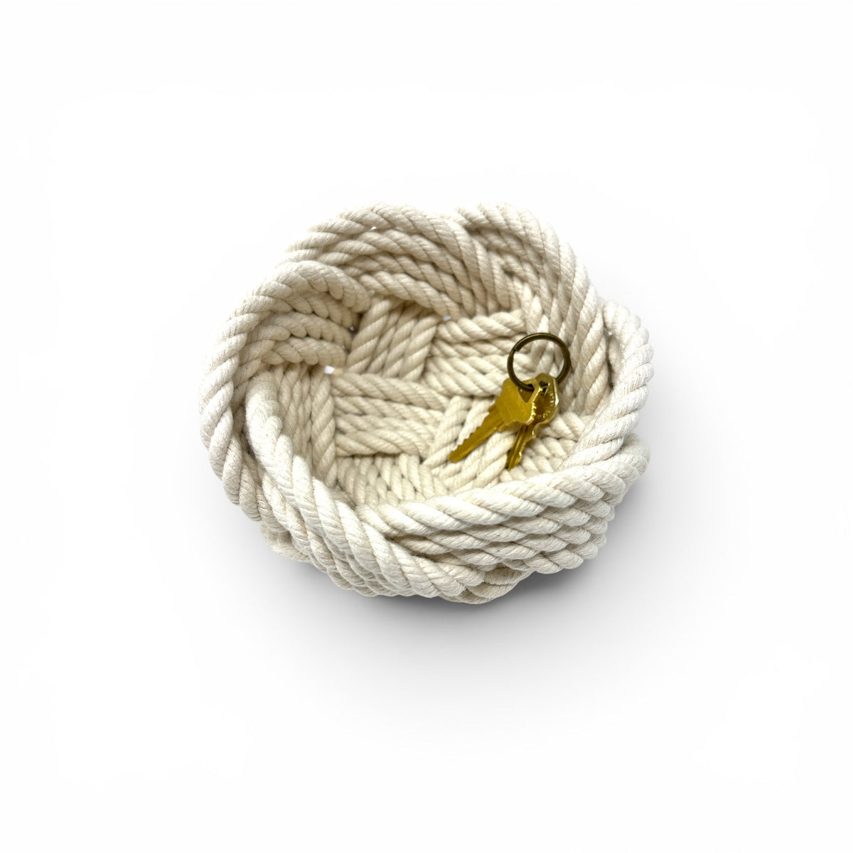 Turk's Head Rope Bowl | Cotton Rope | Coastal Artisan Decor | Odd Cod Studio