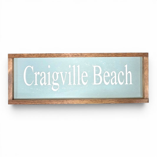 Craigville Beach Hand-Painted Wooden Sign | Coastal Artisan Decor