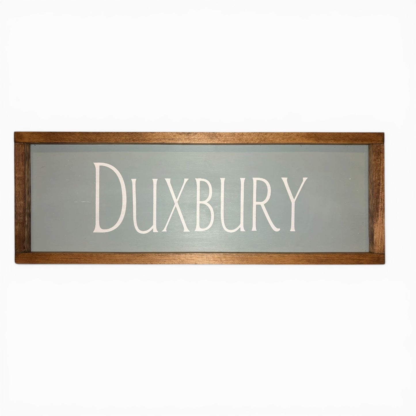 Duxbury Hand-Painted Wooden Sign | Coastal Artisan Decor