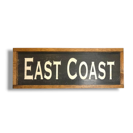 East Coast Hand-Painted Wooden Sign | Coastal Artisan Decor