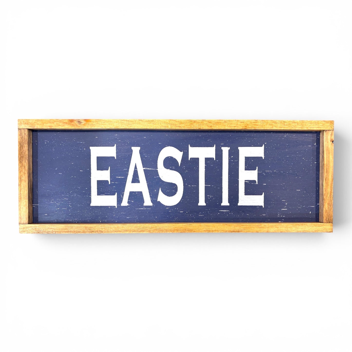 Eastie Hand-Painted Wooden Sign | Coastal Artisan Decor