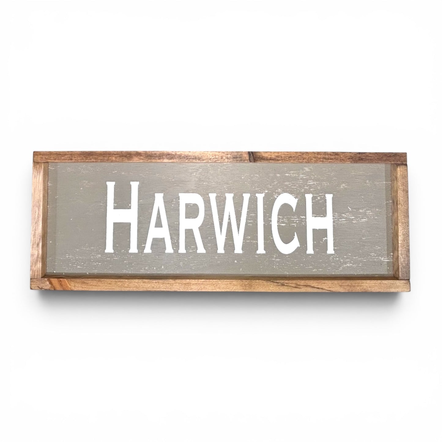 Harwich Hand-Painted Wooden Sign | Coastal Artisan Decor