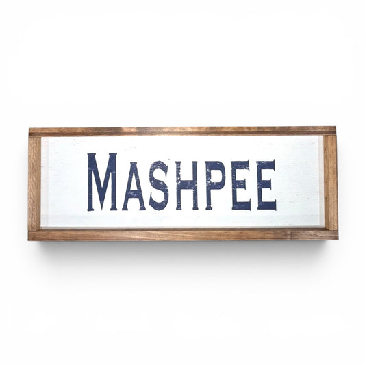 Mashpee Hand-Painted Wooden Sign | Coastal Artisan Decor