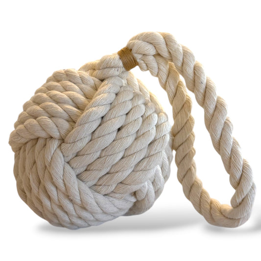 Monkey's Fist Dog Toy | Natural Cotton | Odd Cod Studio