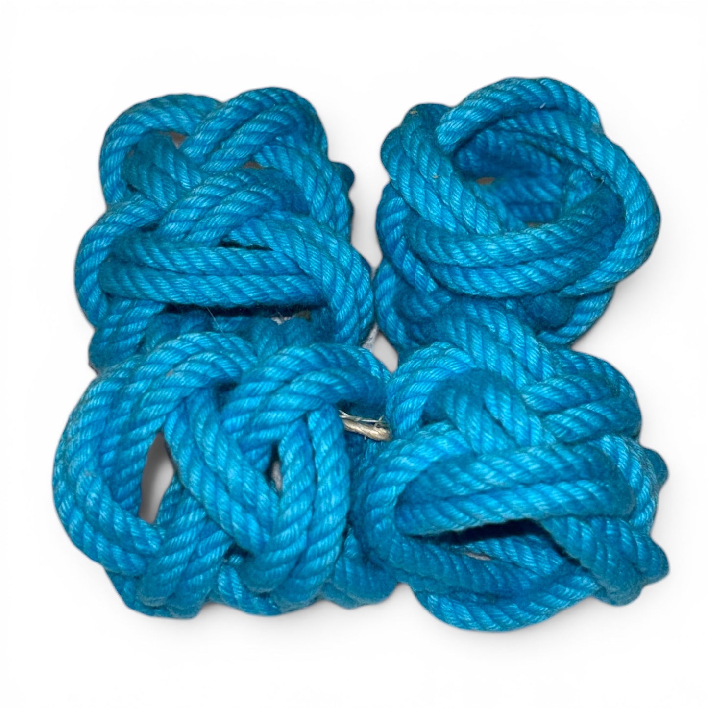 Handcrafted Rope Napkin Rings Set of 4 | Coastal Artisan Decor