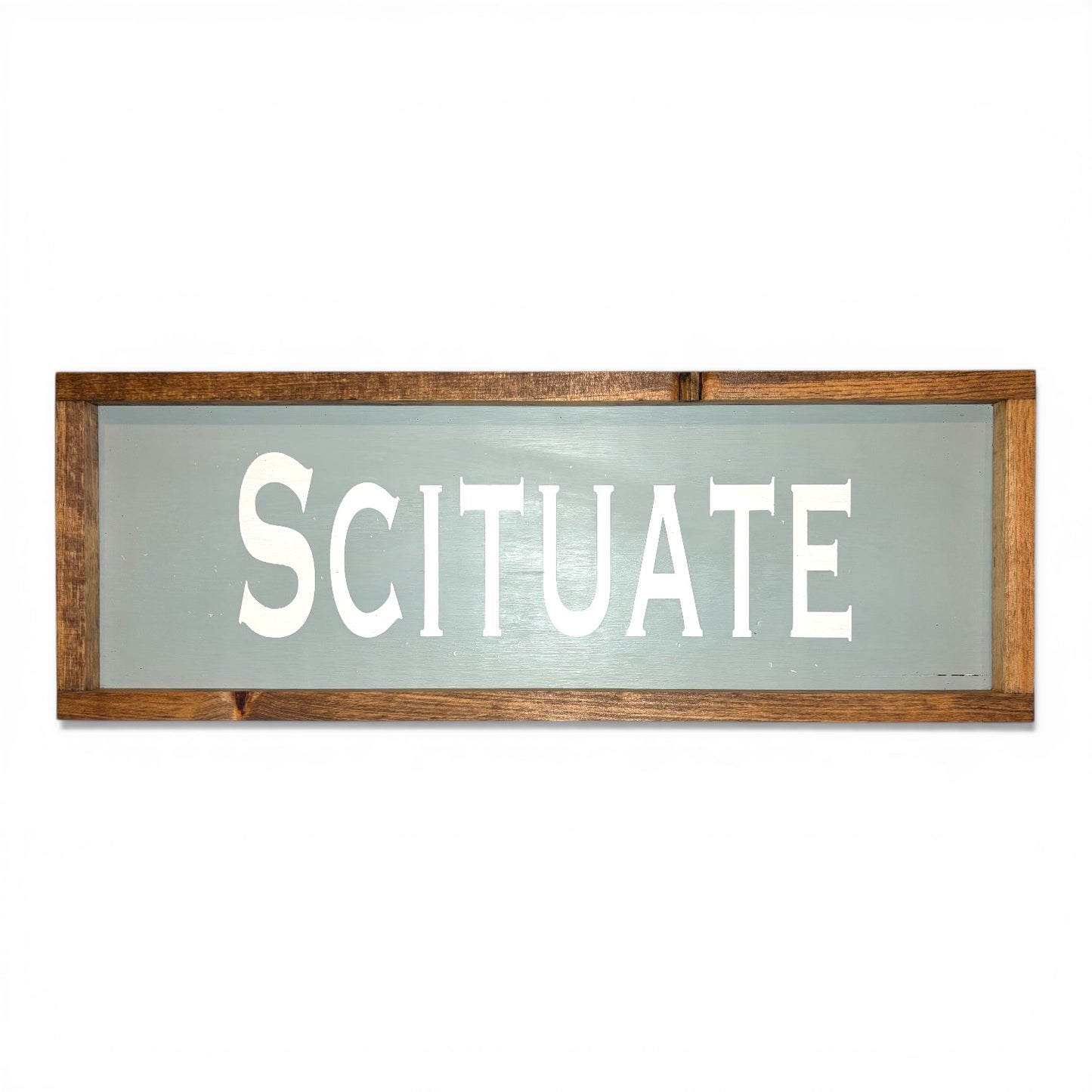 Scituate Hand-Painted Wooden Sign | Coastal Artisan Decor