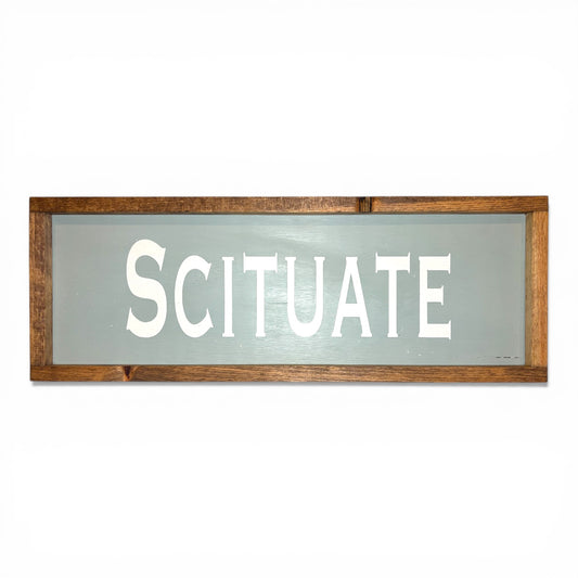 Scituate Hand-Painted Wooden Sign | Coastal Artisan Decor