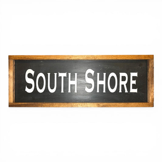 South Shore Hand-Painted Wooden Sign | Coastal Artisan Decor