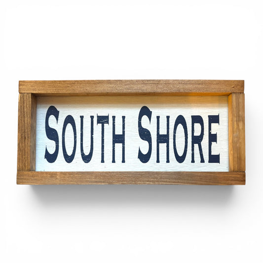 South Shore Hand-Painted Wooden Sign | Cove Size | Coastal Artisan Decor