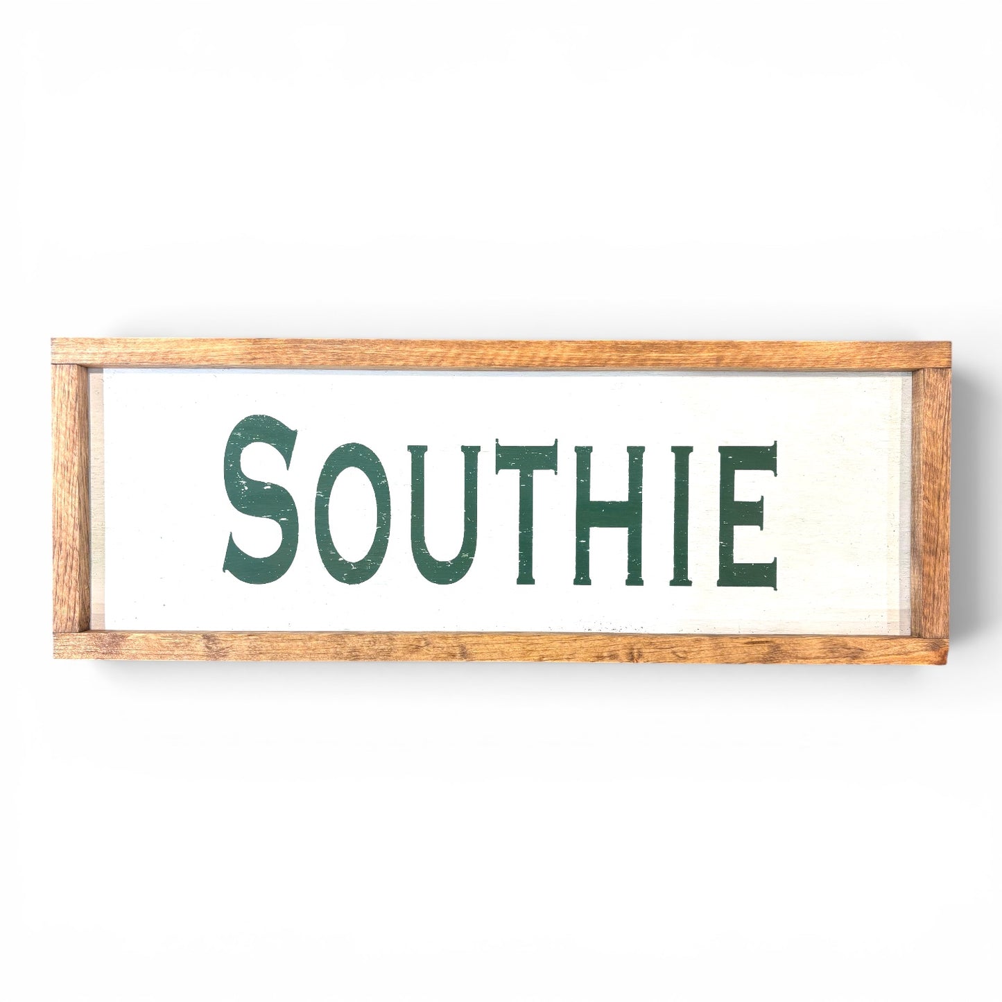 Southie Hand-Painted Wooden Sign | Coastal Artisan Decor