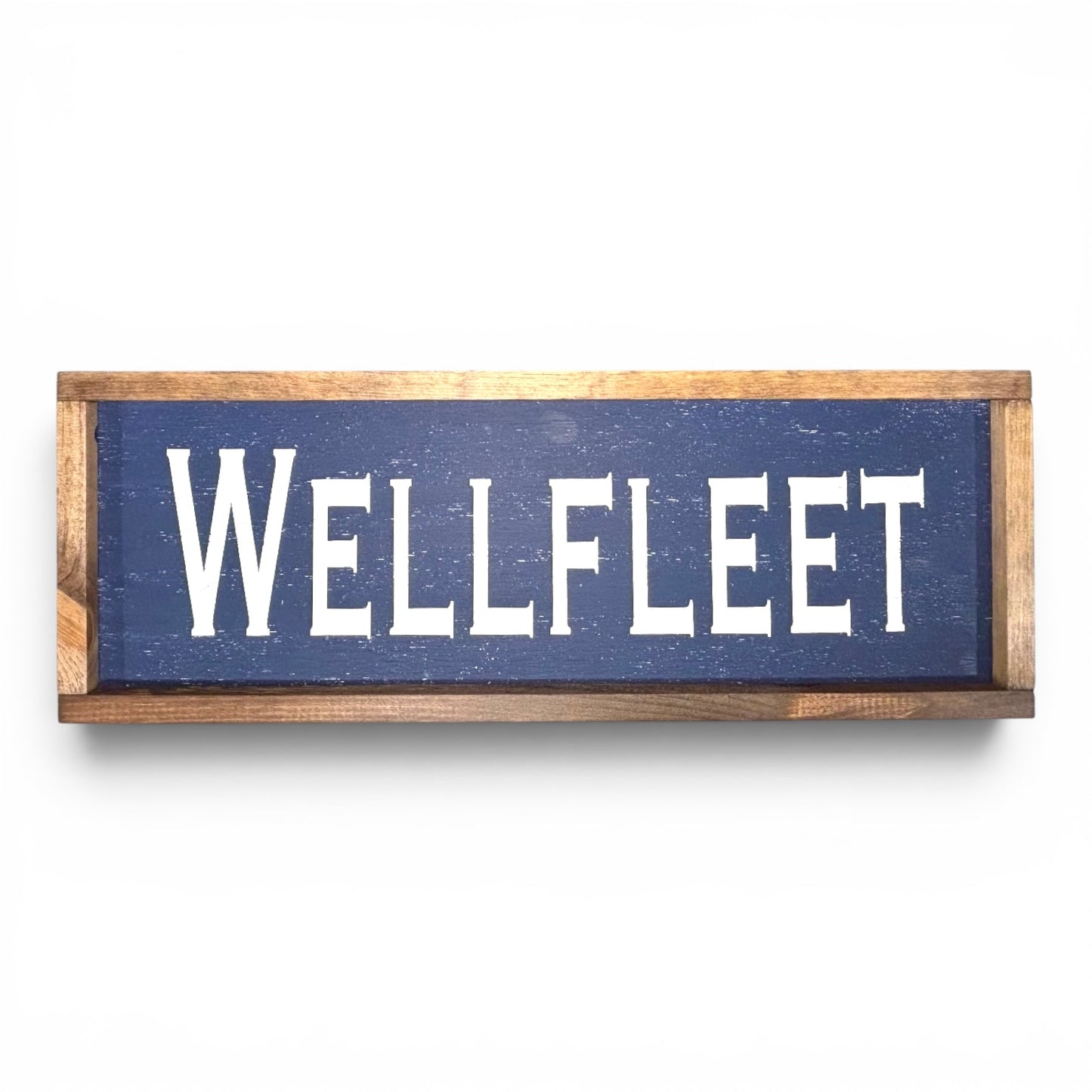 Wellfleet Hand-Painted Wooden Sign | Coastal Artisan Decor