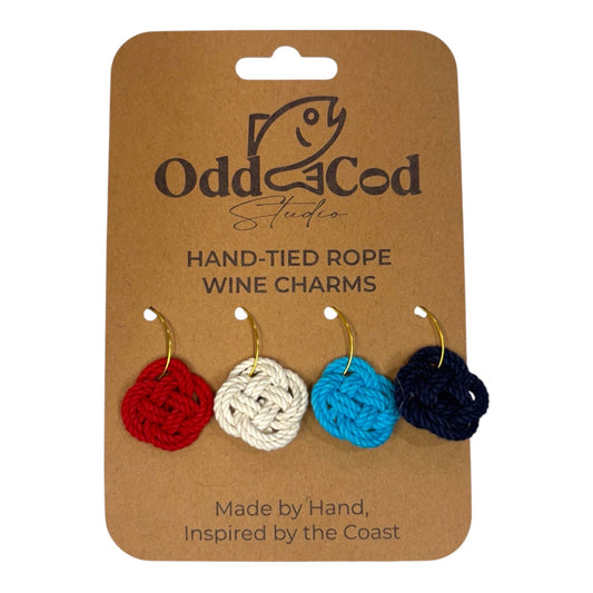 Coastal Wine Charms | Handmade Coastal Artisan Gift | Odd Cod Studio