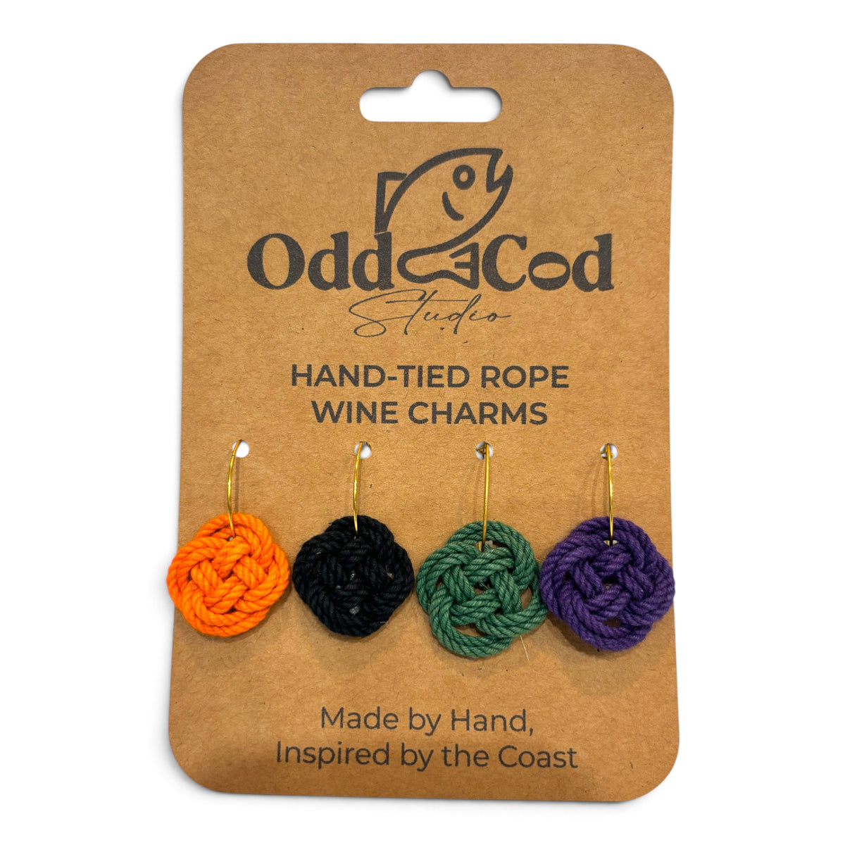 Coastal Wine Charms | Handmade Coastal Artisan Gift | Odd Cod Studio