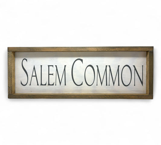 Salem Common Hand-Painted Wooden Sign