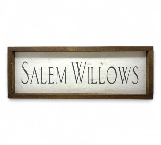 Salem Willows Hand-Painted Wooden Sign