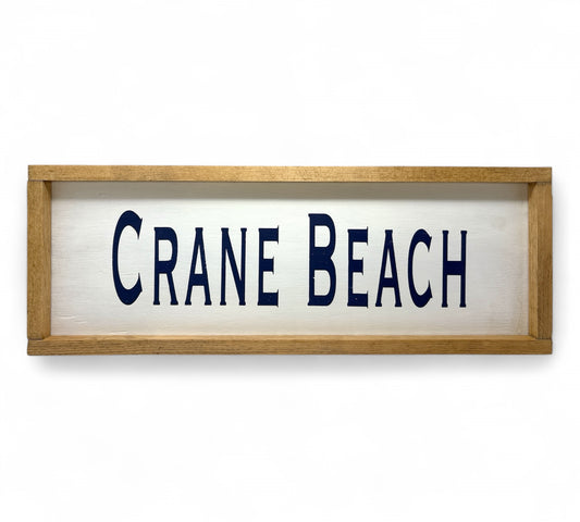 Crane Beach Hand-Painted Wooden Sign