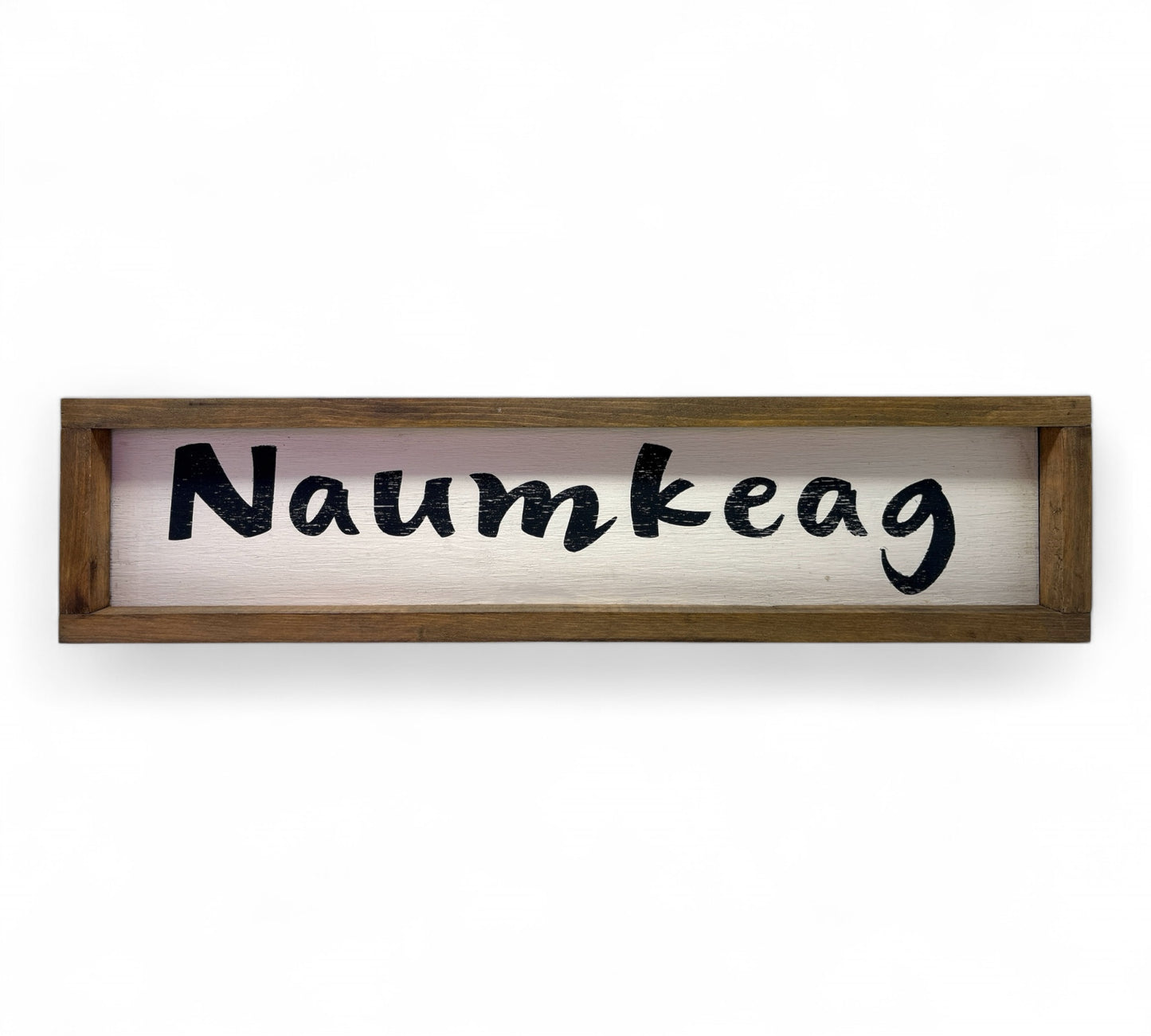 Naumkeag Hand-Painted Wooden Sign, Slim
