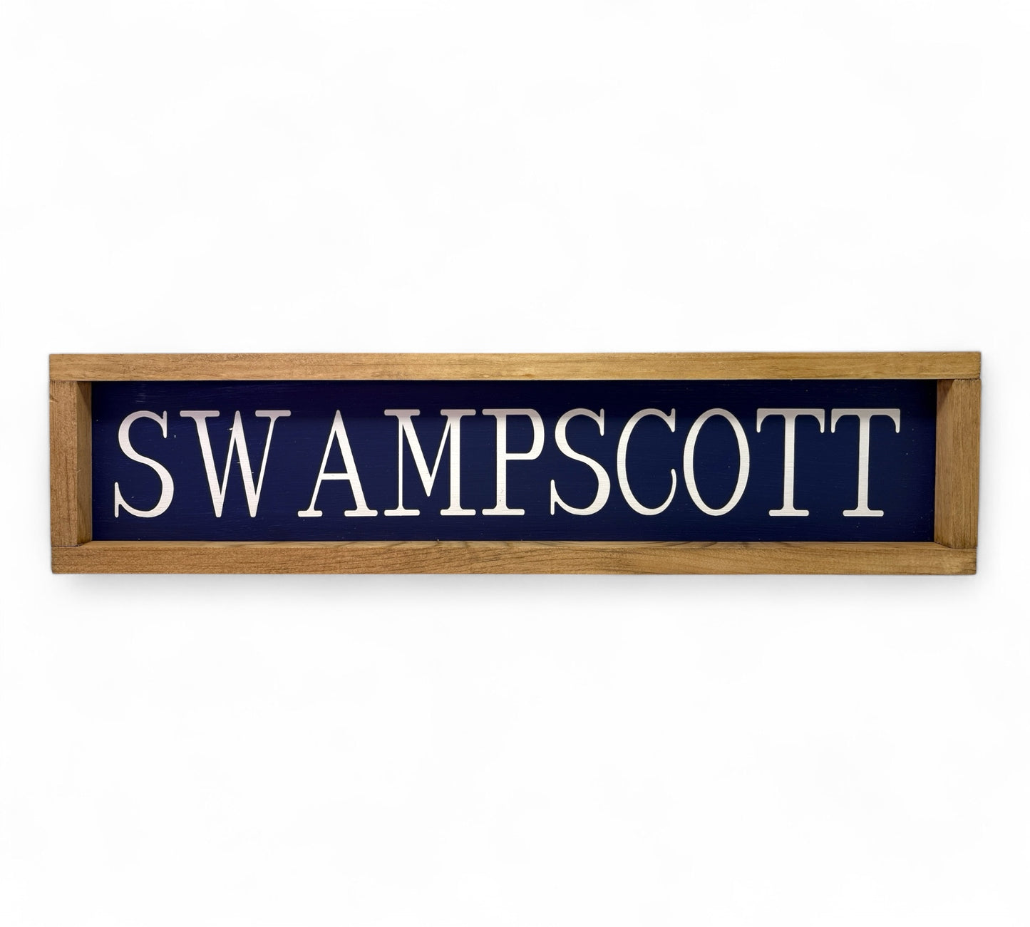 Swampscott Hand-Painted Wooden Sign, Slim