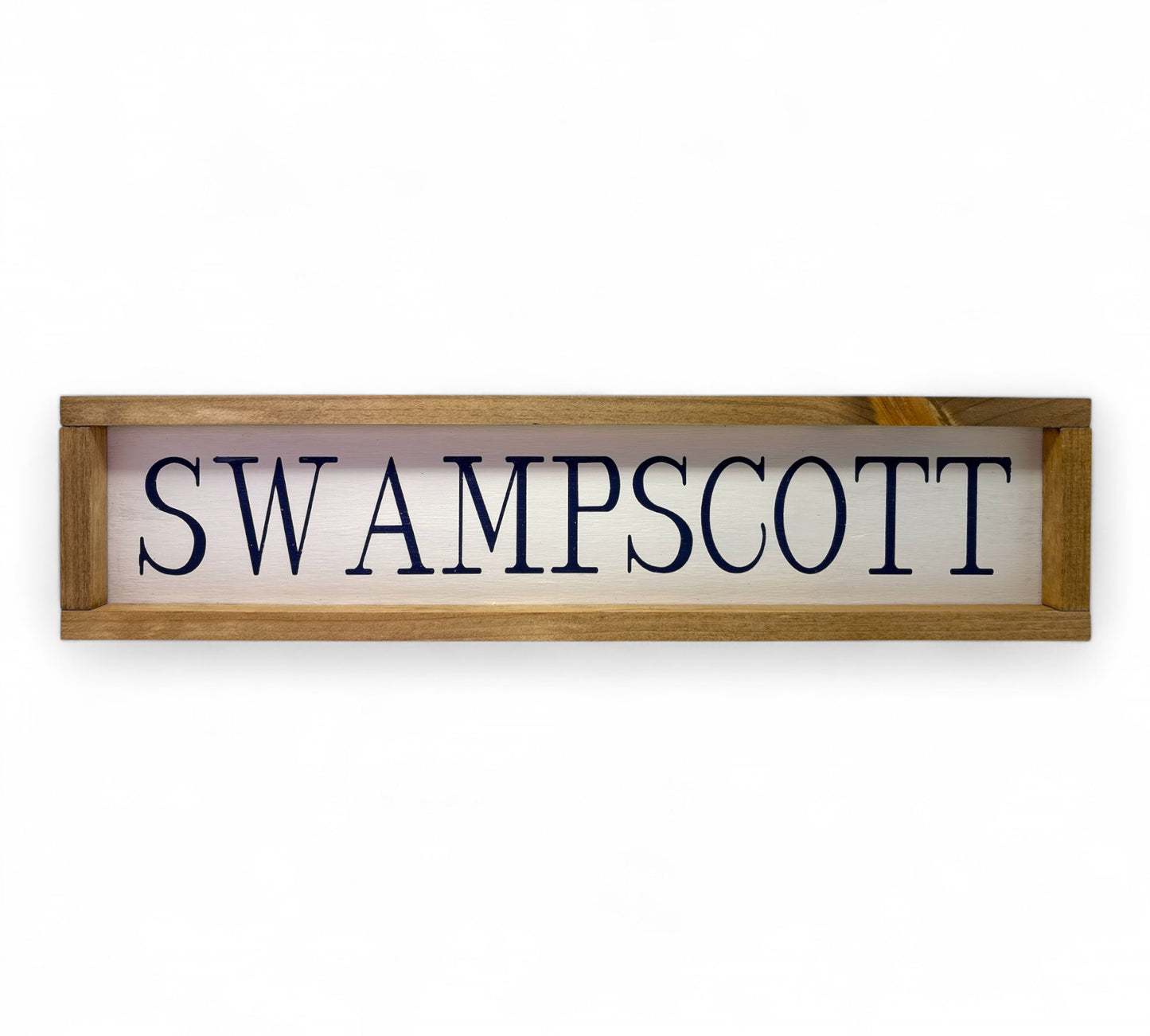 Swampscott Hand-Painted Wooden Sign, Slim