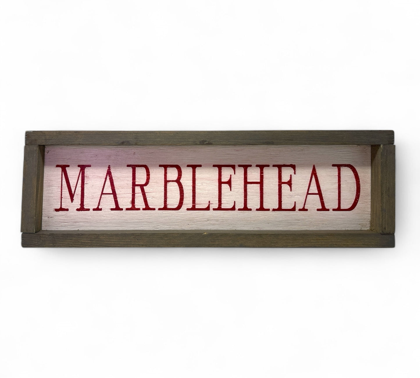 Marblehead Hand-Painted Wooden Sign, Slim