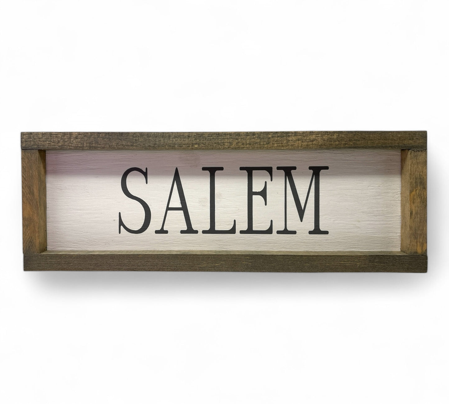 Salem Hand-Painted Wooden Sign, Slim