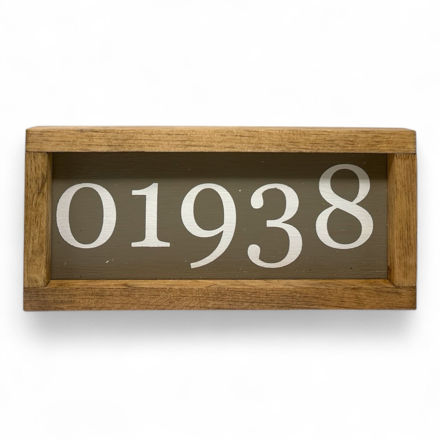 01938 Zip Code Hand-Painted Wooden Sign (Ipswich, MA)