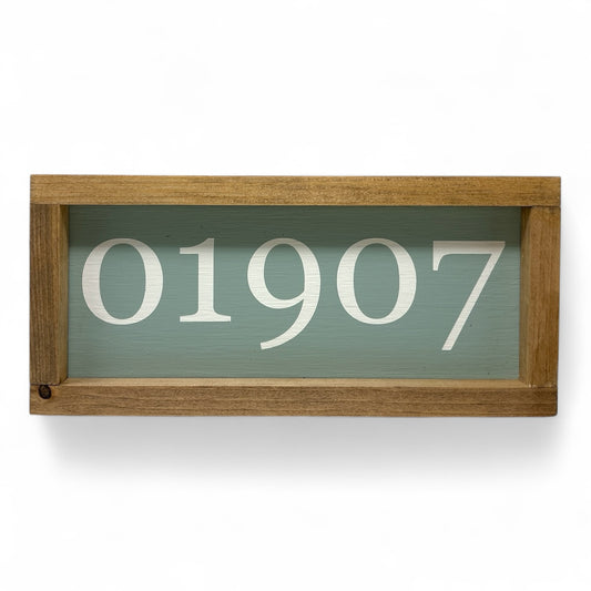 01907 Zip Code Hand-Painted Wooden Sign (Swampscott, MA)