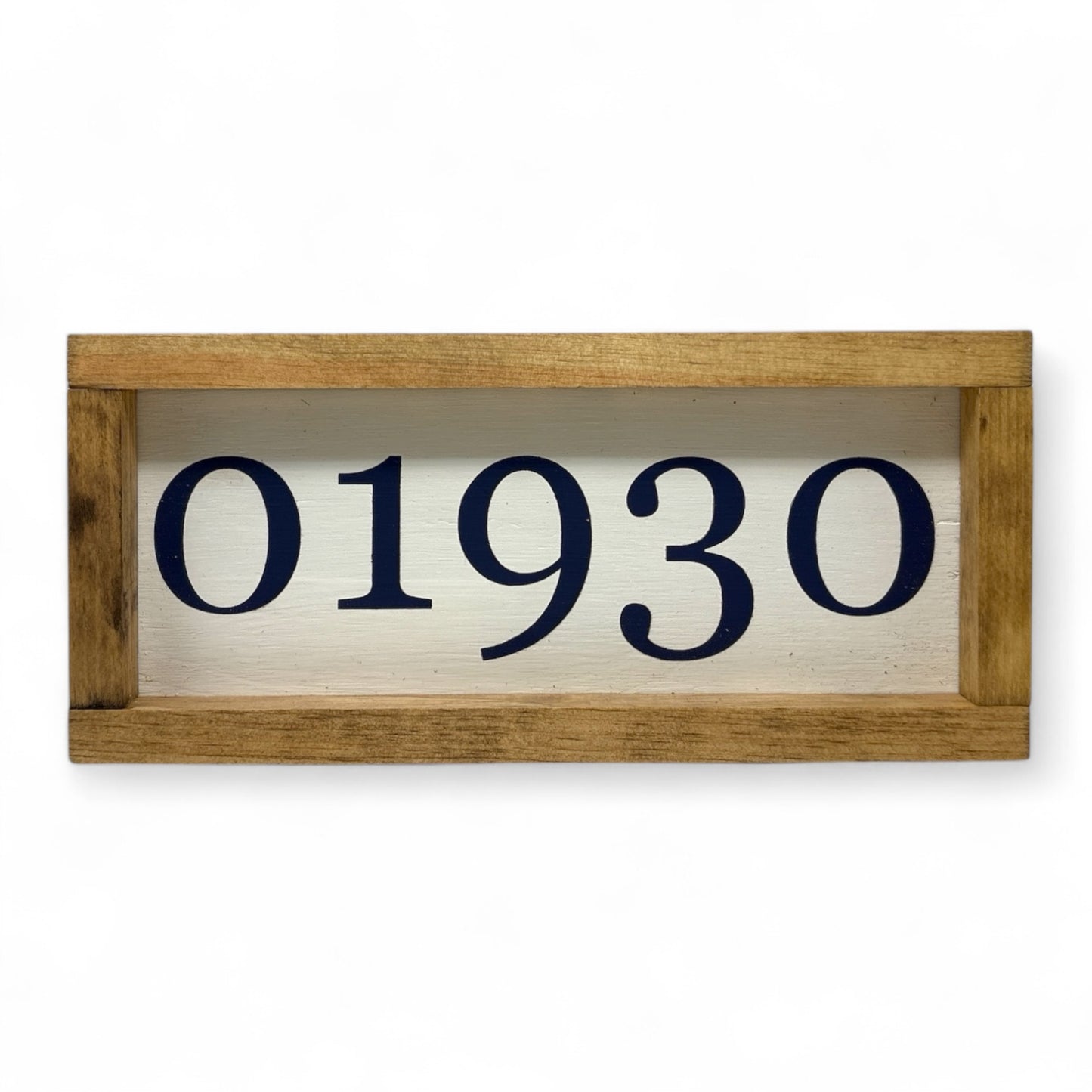 01930 Zip Code Hand-Painted Wooden Sign (Gloucester, MA)