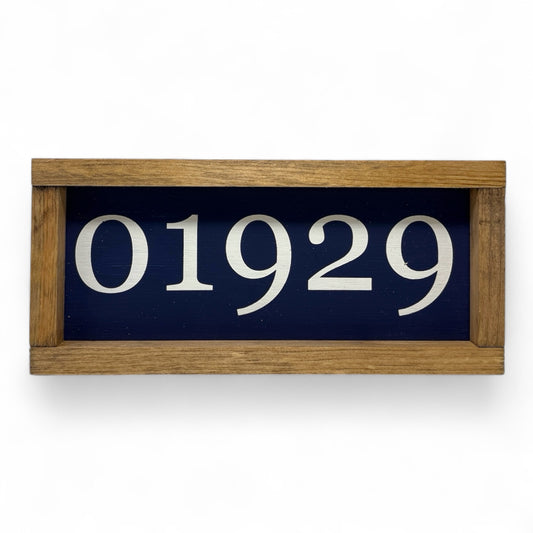 01929 Zip Code Hand-Painted Wooden Sign (Essex, MA)