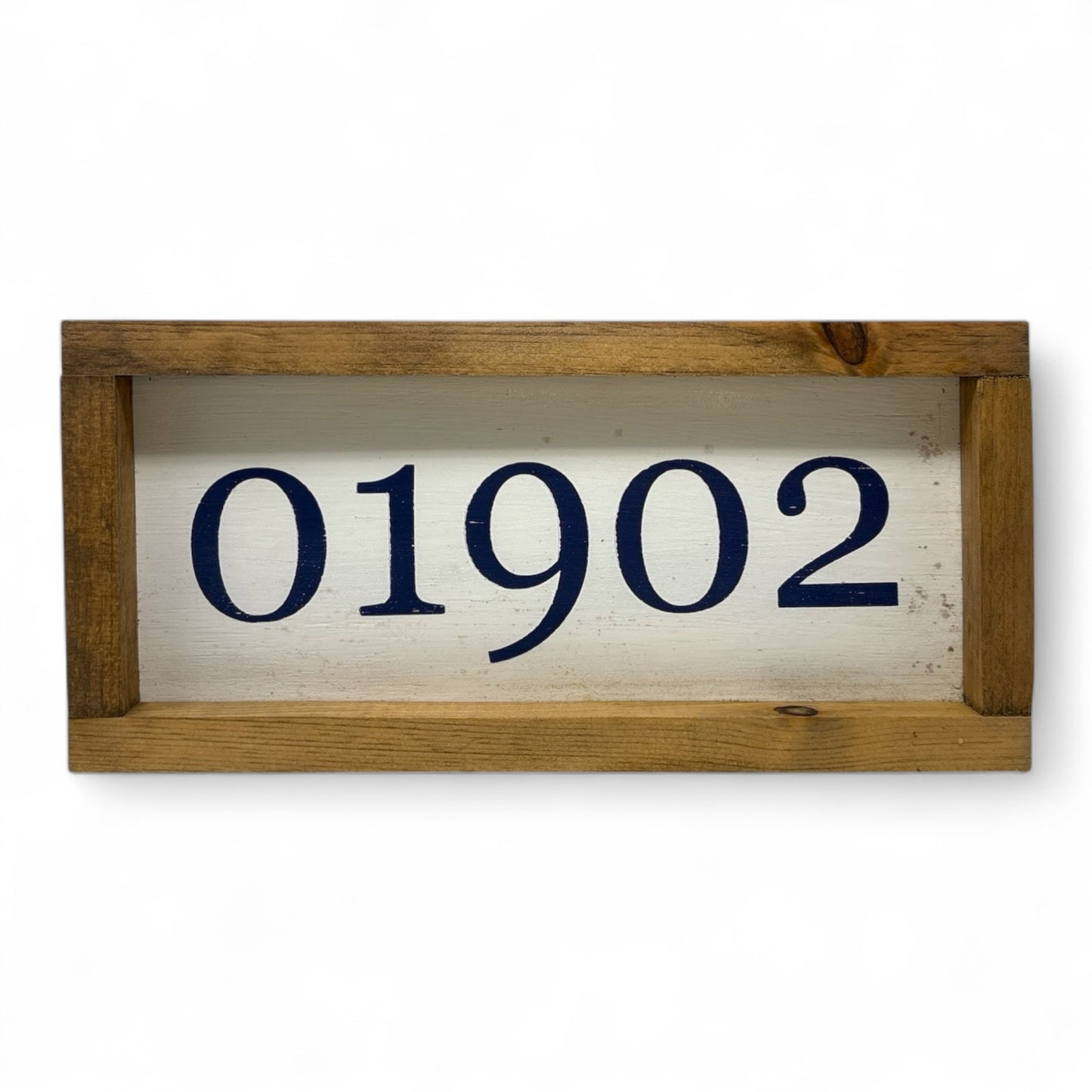 01902 Zip Code Hand-Painted Wooden Sign (Lynn, MA)