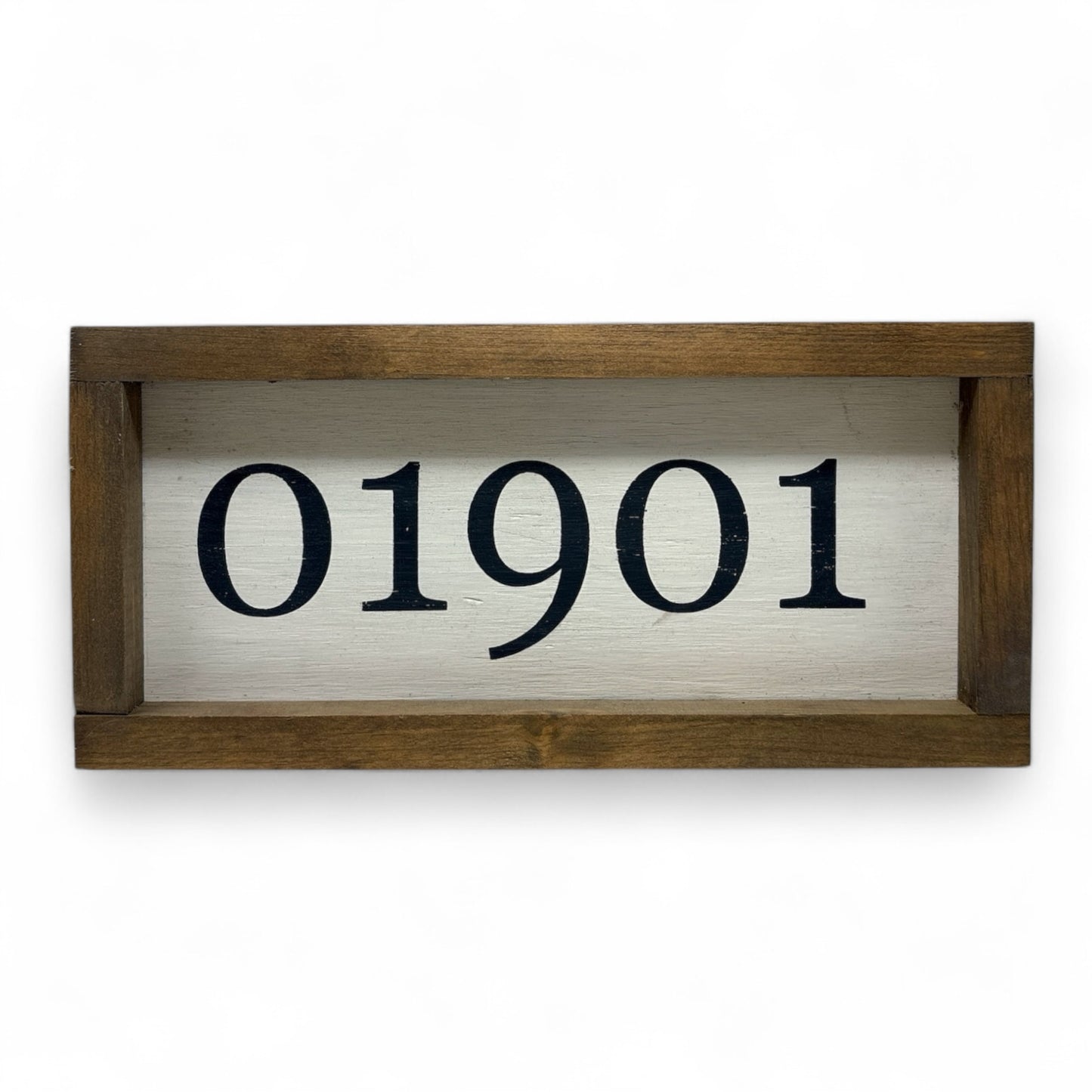 01901 Zip Code Hand-Painted Wooden Sign (Lynn, MA)