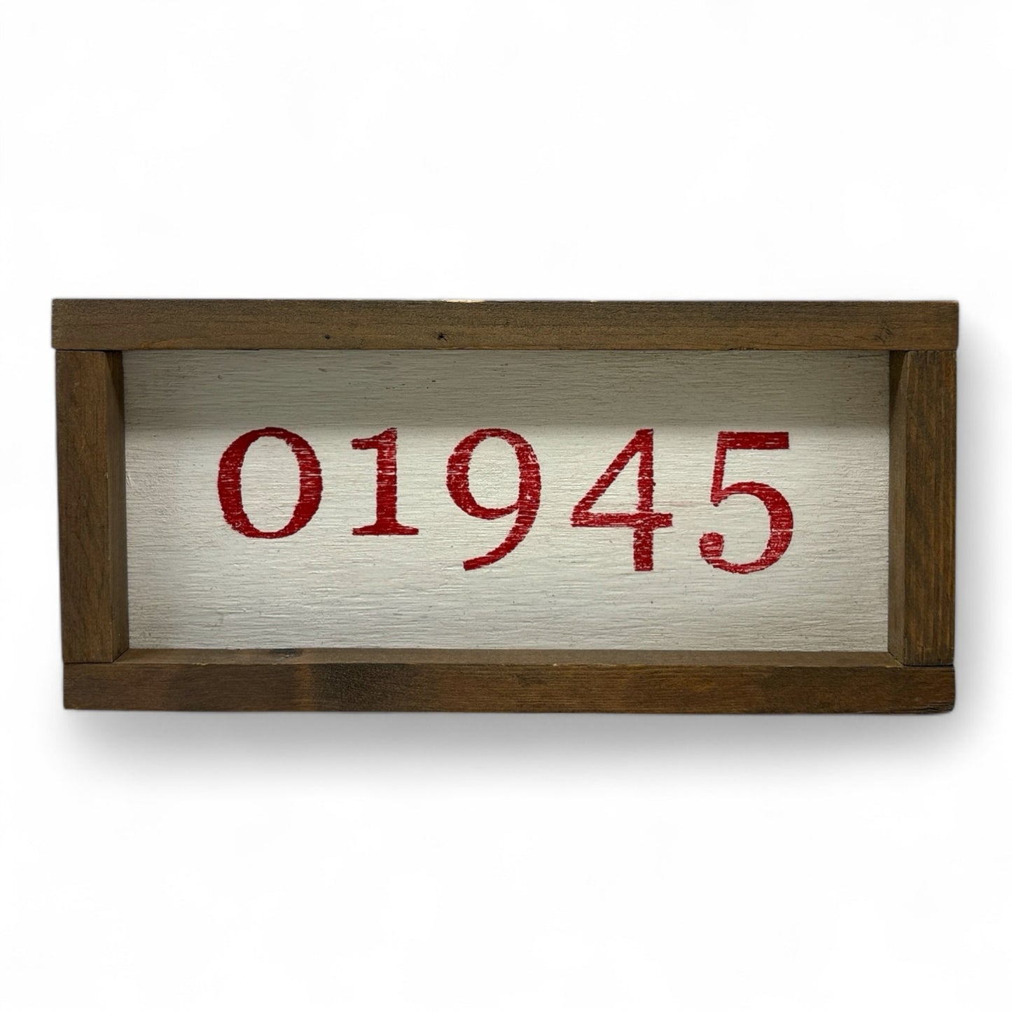 01945 Zip Code Hand-Painted Wooden Sign (Marblehead, MA)