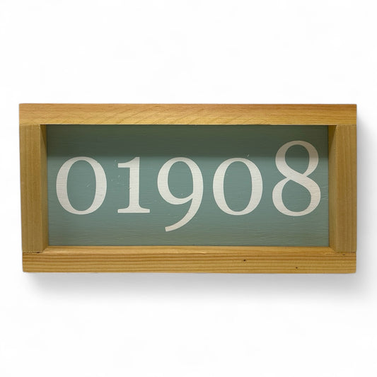 01908 Zip Code Hand-Painted Wooden Sign (Nahant, MA)
