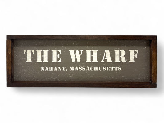 The Wharf Hand-Painted Wooden Sign