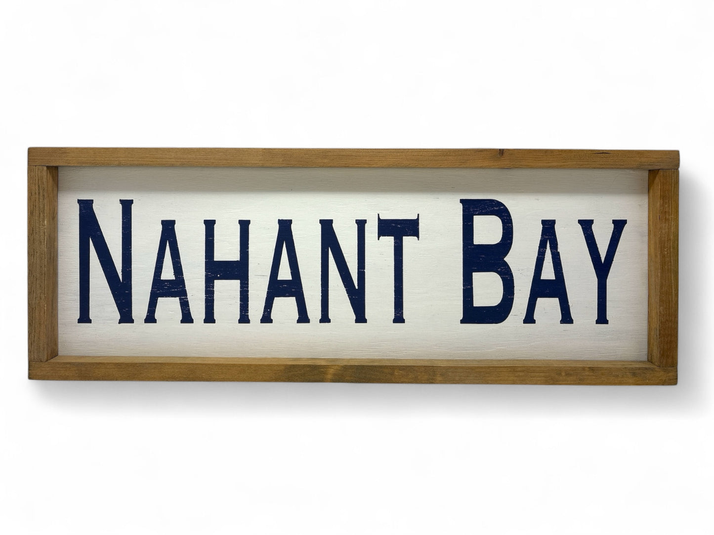 Nahant Bay Hand-Painted Wooden Sign
