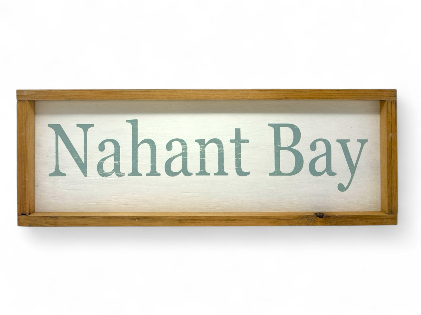 Nahant Bay Hand-Painted Wooden Sign
