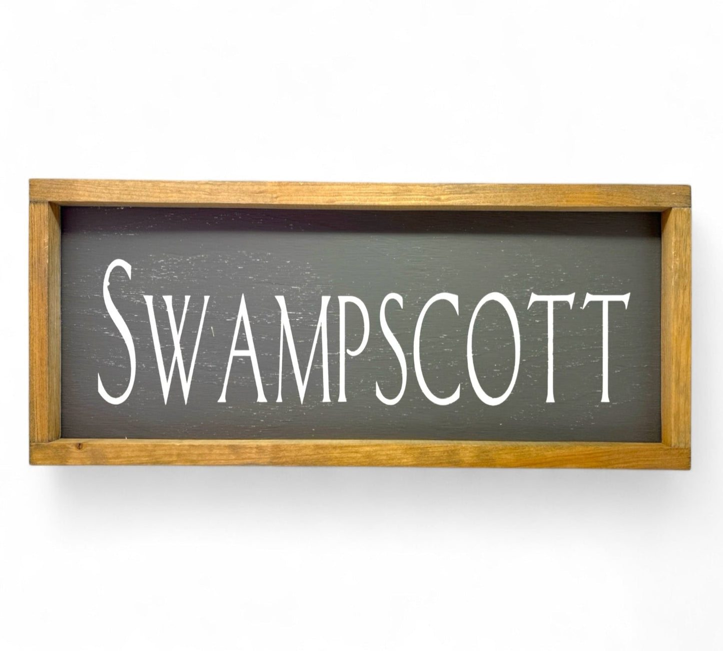 Swampscott Hand-Painted Wooden Sign | Coastal Artisan Decor