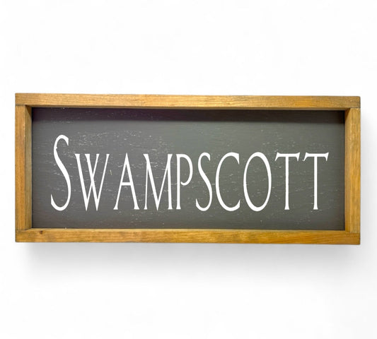 Swampscott Hand-Painted Wooden Sign