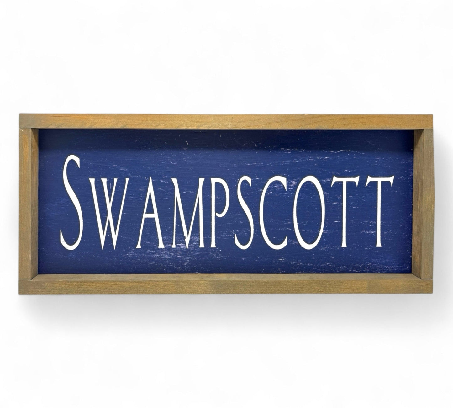 Swampscott Hand-Painted Wooden Sign | Coastal Artisan Decor