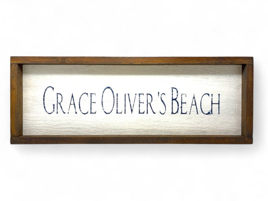 Grace Oliver's Beach Hand-Painted Wooden Sign