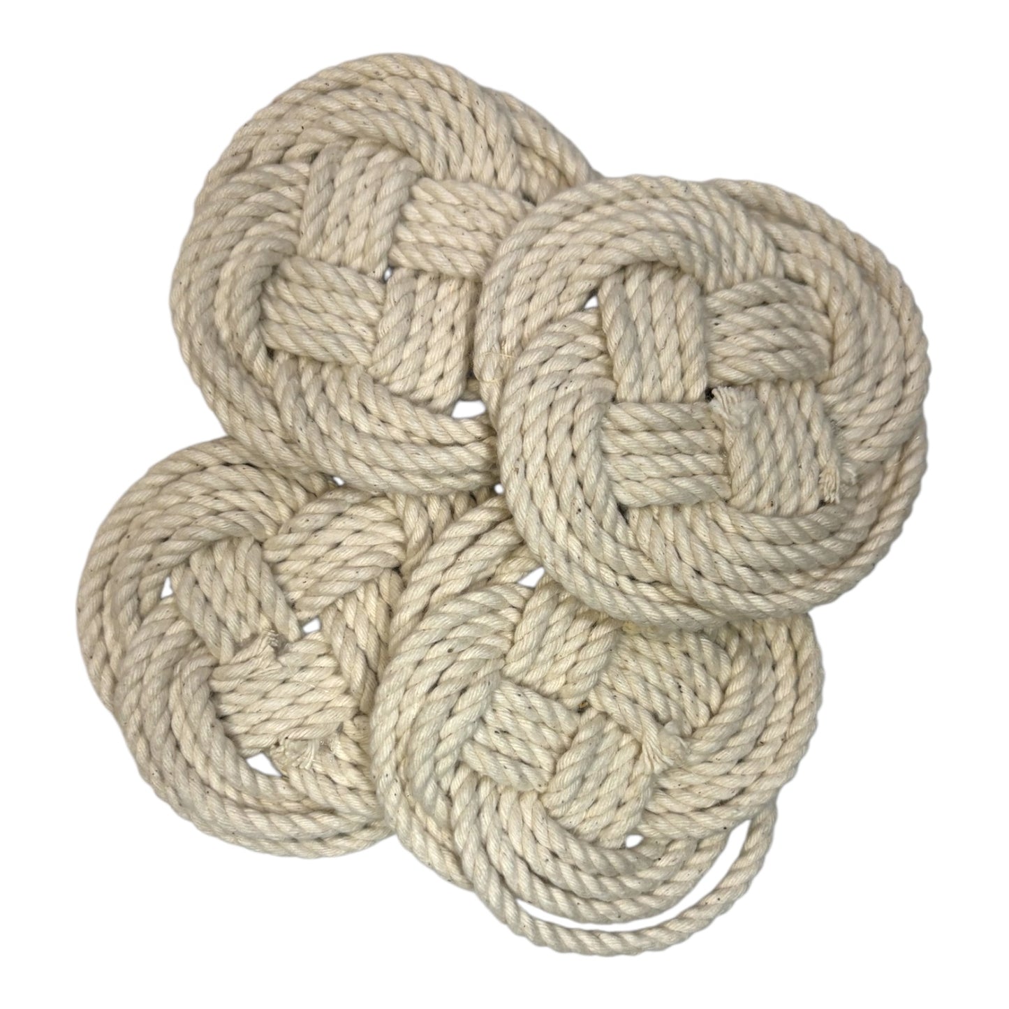 Handcrafted Rope Coasters - Set of 4