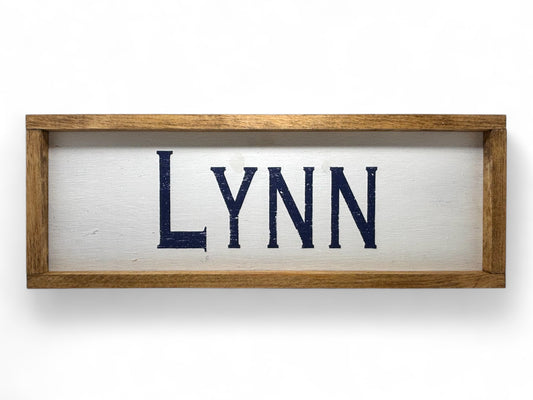 Lynn Hand-Painted Wooden Sign