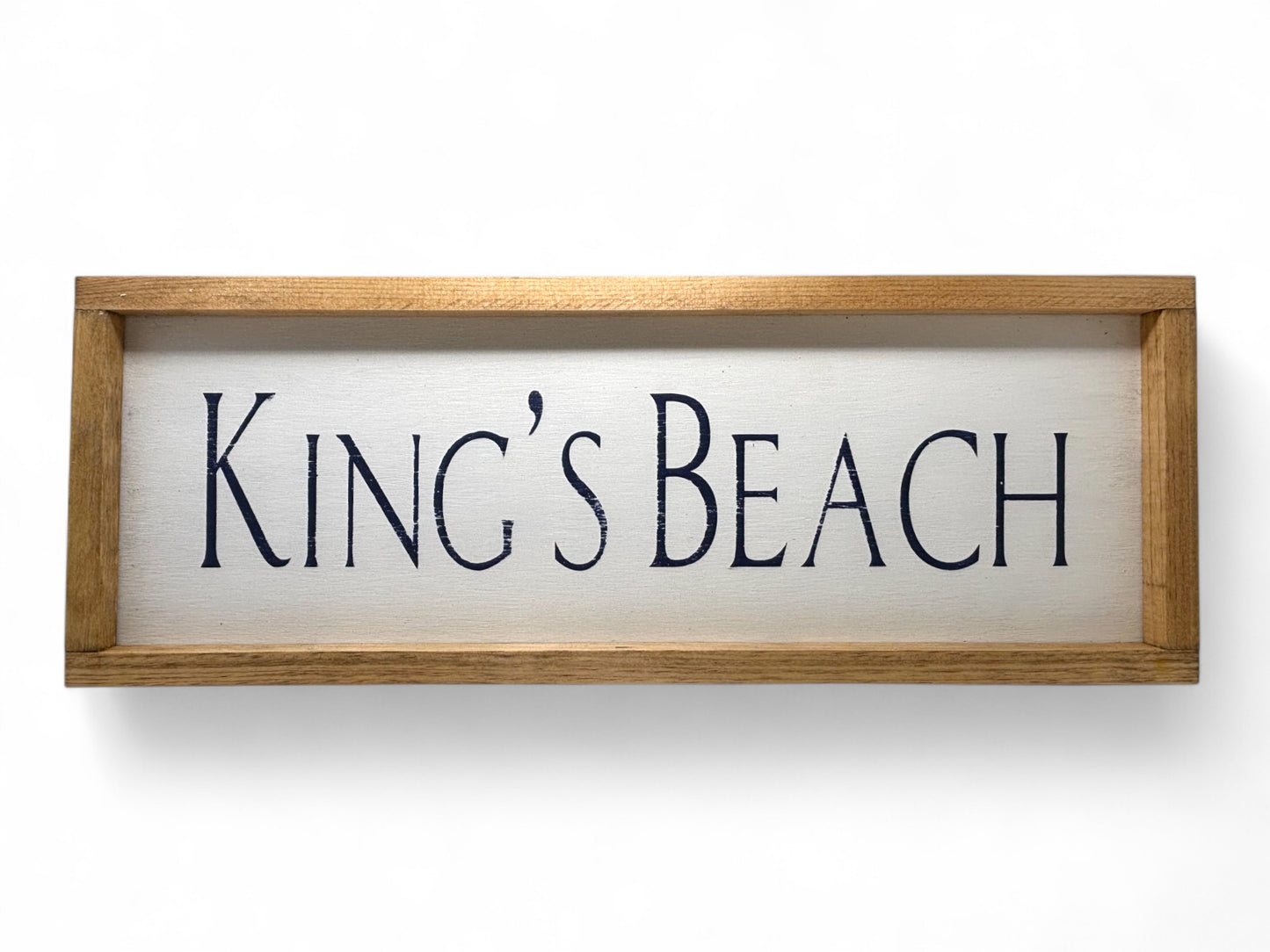 King's Beach Hand-Painted Wooden Sign
