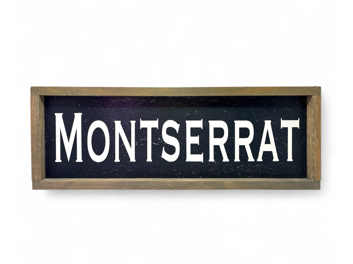 Montserrat Hand-Painted Wooden Sign